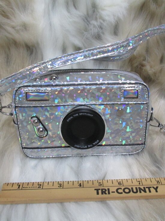 Handbags - P3375-NEW Holographic Camera Shoulder/Crossbody Bag